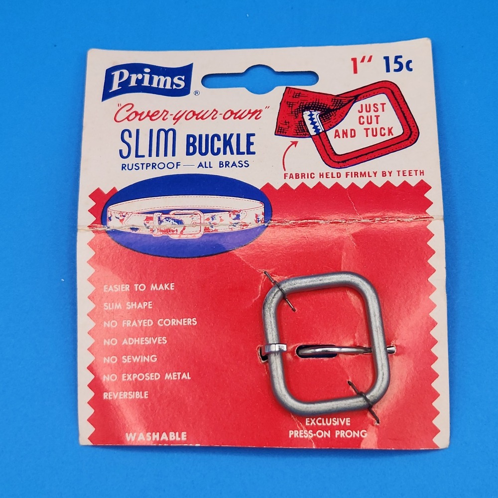 New Vintage Prims Cover-Your-Own Slim Brass Buckle